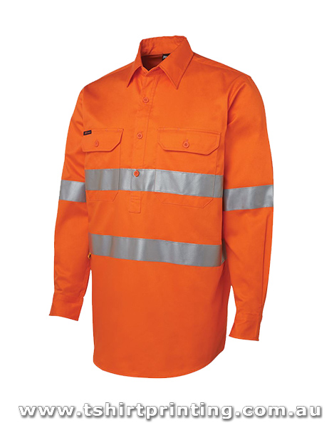 W78LP Johnny Bobbin Hi Vis L/S (D+N) Close Front Shirt